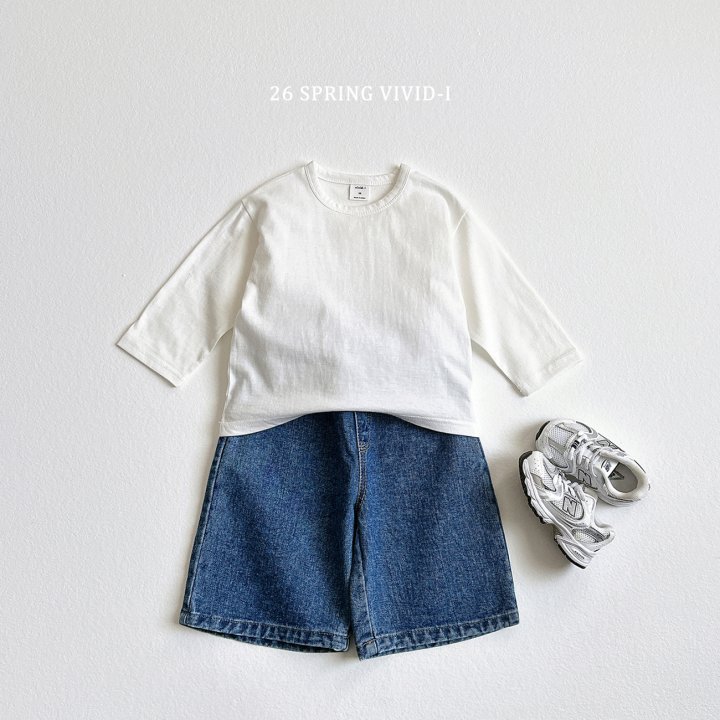Vivid I - Korean Children Fashion - #minifashionista - Bermuda Denim Pants - 12