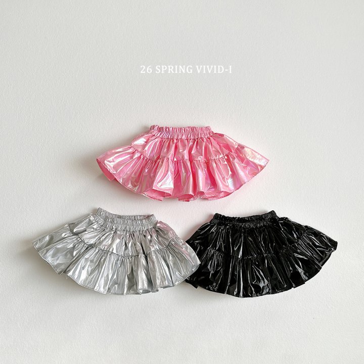 Vivid I - Korean Children Fashion - #minifashionista - Glossy Skirt