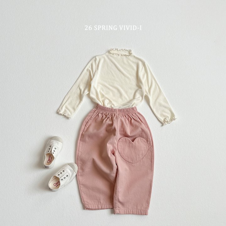 Vivid I - Korean Children Fashion - #minifashionista - Double-Layer Heart Pants - 10