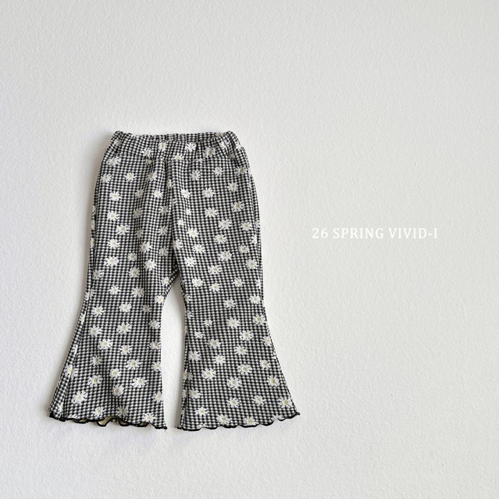 Vivid I - Korean Children Fashion - #minifashionista - Spring Pattern Bootcut Pants - 5