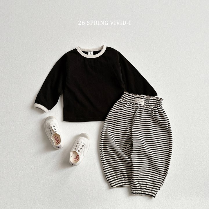 Vivid I - Korean Children Fashion - #minifashionista - Label Stripe Pants - 12