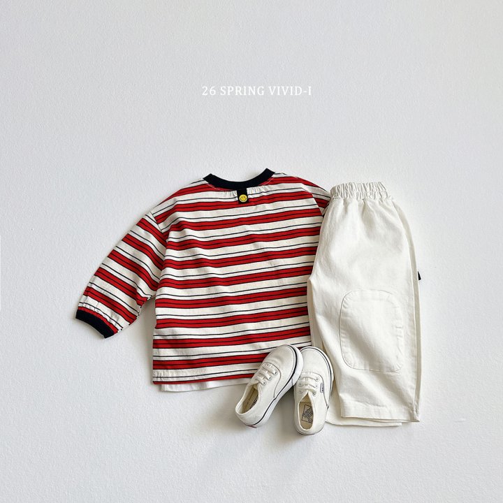 Vivid I - Korean Children Fashion - #prettylittlegirls - Smile Multi Stripe Tee - 11
