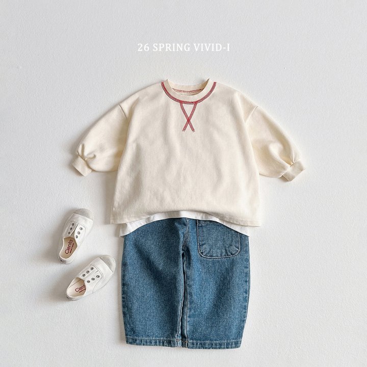 Vivid I - Korean Children Fashion - #prettylittlegirls - X Guy Rib Sweatshirt - 5