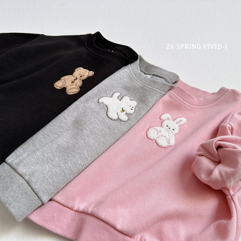 Vivid I - Korean Children Fashion - #prettylittlegirls - Mini Embroidered Doll Sweatshirt - 12