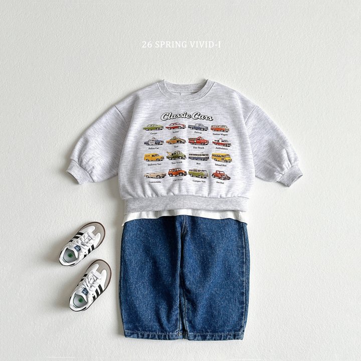 Vivid I - Korean Children Fashion - #prettylittlegirls - Mini Car Sweatshirt - 10
