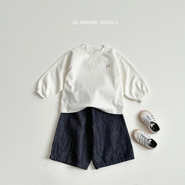 Vivid I - Korean Children Fashion - #prettylittlegirls - M Embroidery Single Tee - 6