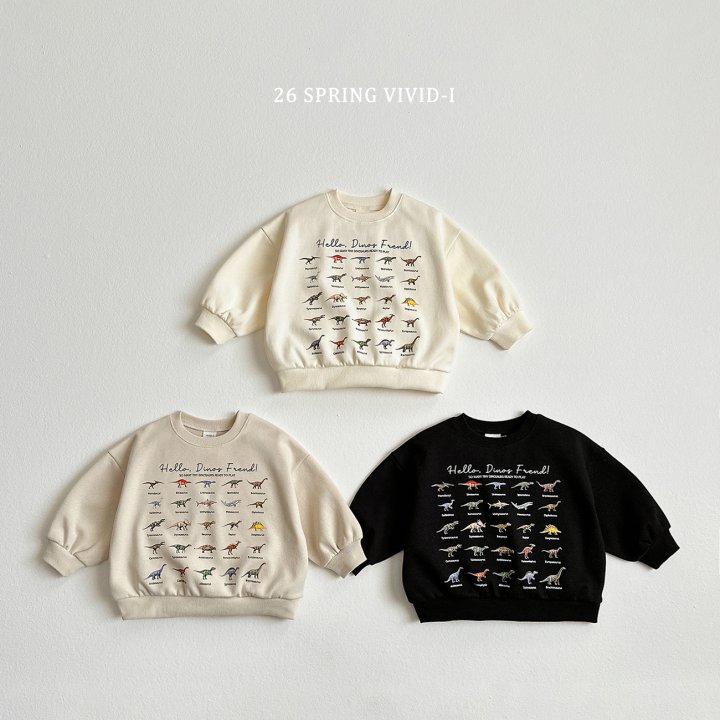 Vivid I - Korean Children Fashion - #prettylittlegirls - Tiny Dino Sweatshirt