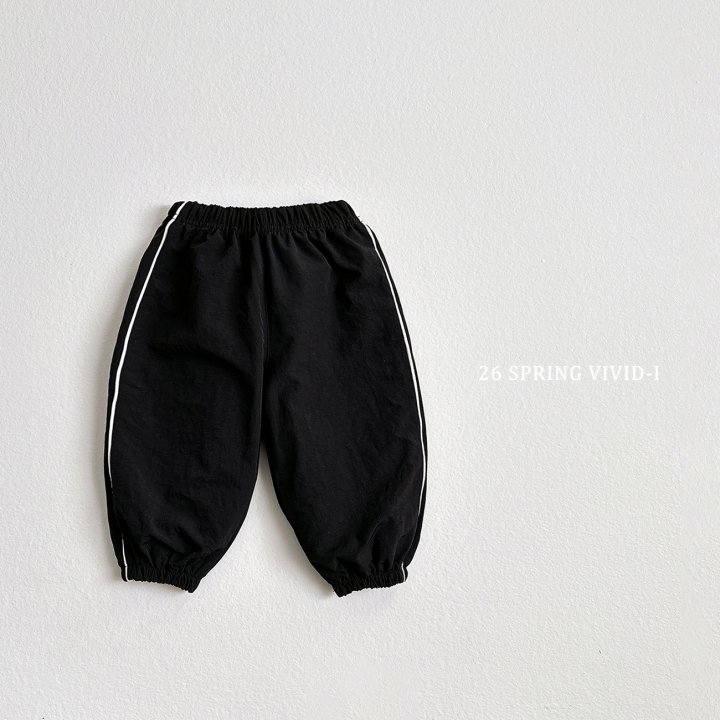 Vivid I - Korean Children Fashion - #minifashionista - Label Nylon Jogger Pants - 4