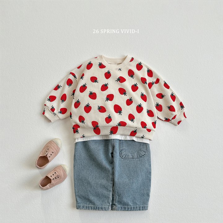 Vivid I - Korean Children Fashion - #prettylittlegirls - Flower Berry Waffle Set - 8
