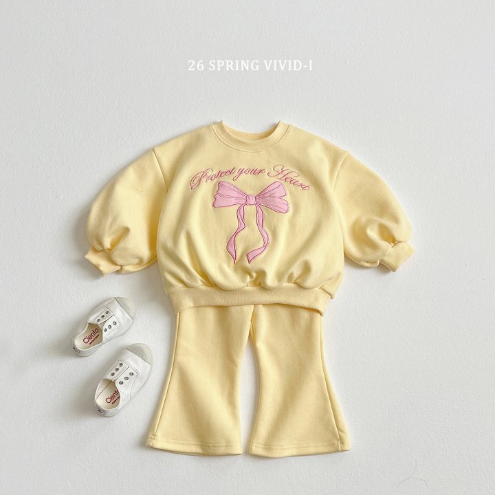 Vivid I - Korean Children Fashion - #prettylittlegirls - Ribbon Embroidery Bootcut Set - 3