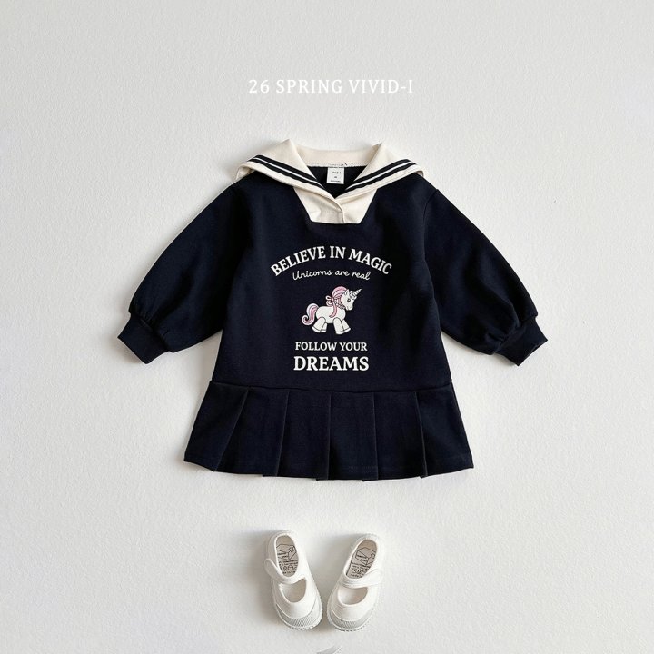 Vivid I - Korean Children Fashion - #prettylittlegirls - Sailor Unicorn One-piece - 6