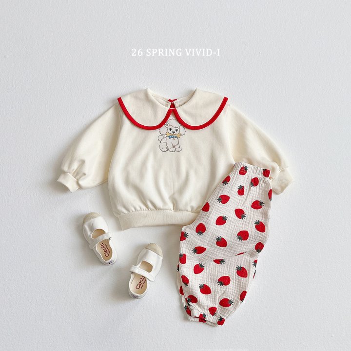 Vivid I - Korean Children Fashion - #prettylittlegirls - Poodle Big Collar Sweatshirt - 6