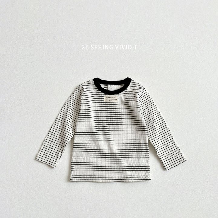 Vivid I - Korean Children Fashion - #toddlerclothing - Contrast Trim Stripe Tee - 4