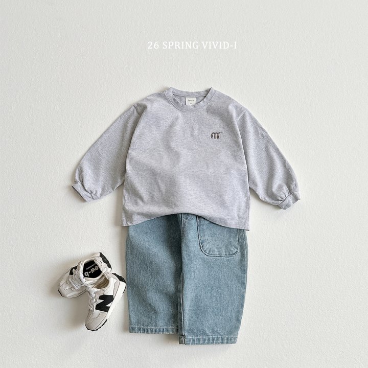 Vivid I - Korean Children Fashion - #stylishchildhood - M Embroidery Single Tee - 9