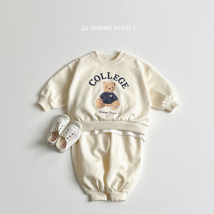 Vivid I - Korean Children Fashion - #stylishchildhood - College Bear Set - 3