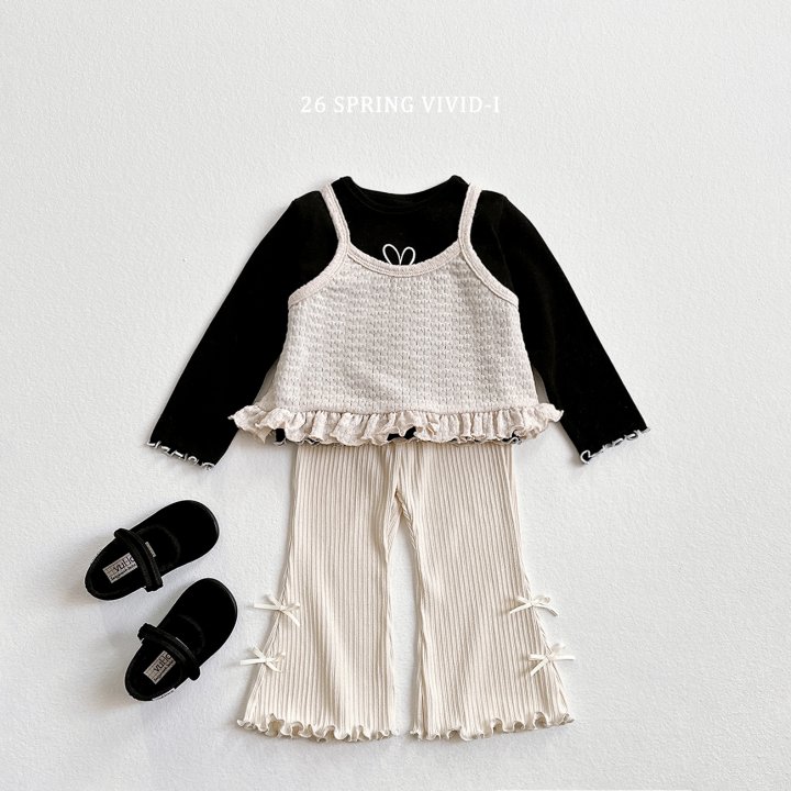 Vivid I - Korean Children Fashion - #stylishchildhood - Heart Embroidery Wave Tee - 11