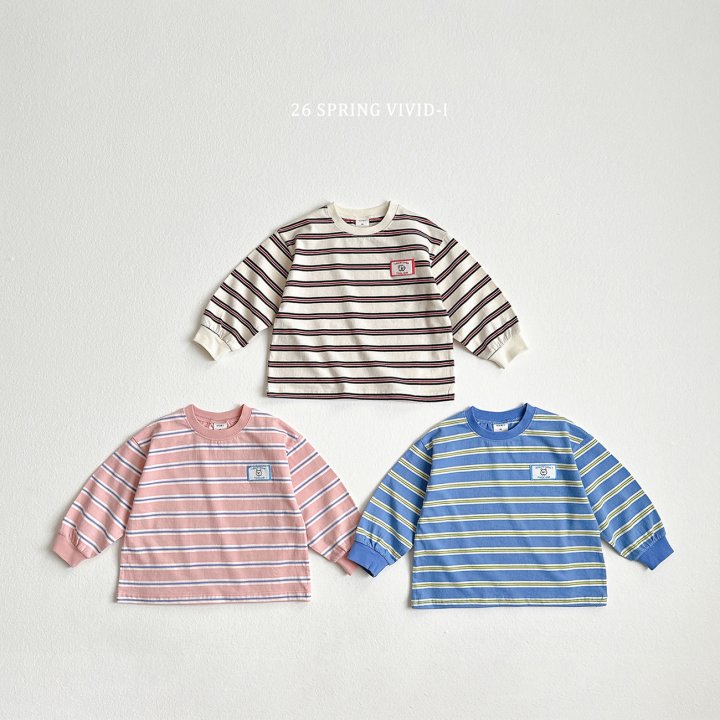Vivid I - Korean Children Fashion - #todddlerfashion - Animal Label Stripe Tee