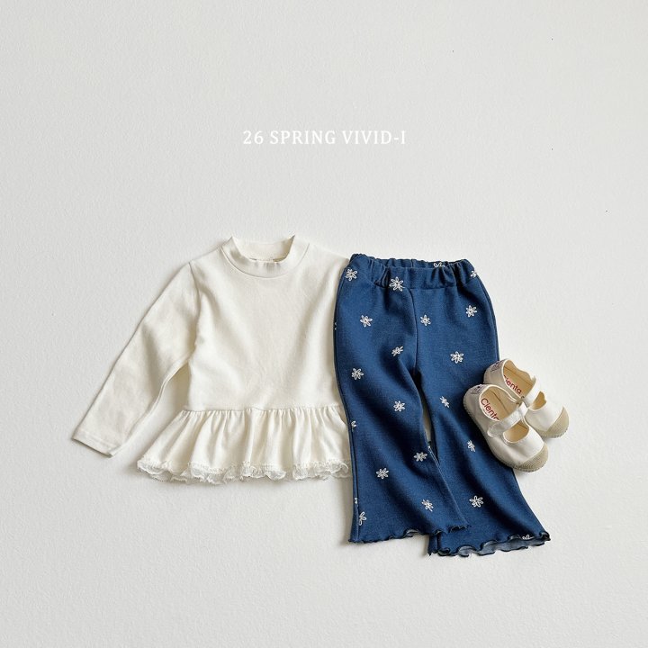 Vivid I - Korean Children Fashion - #todddlerfashion - Denim Stretch Bootcut Pants - 10