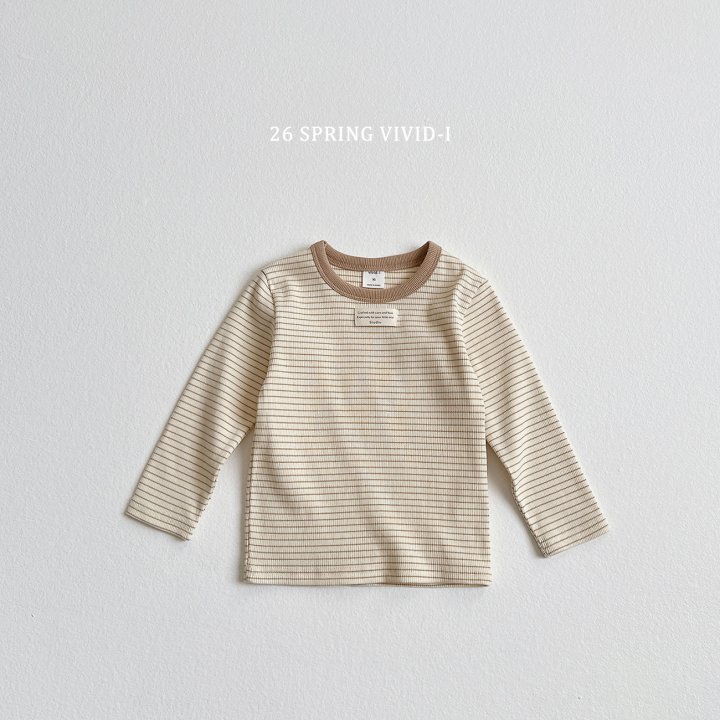 Vivid I - Korean Children Fashion - #toddlerclothing - Contrast Trim Stripe Tee - 3