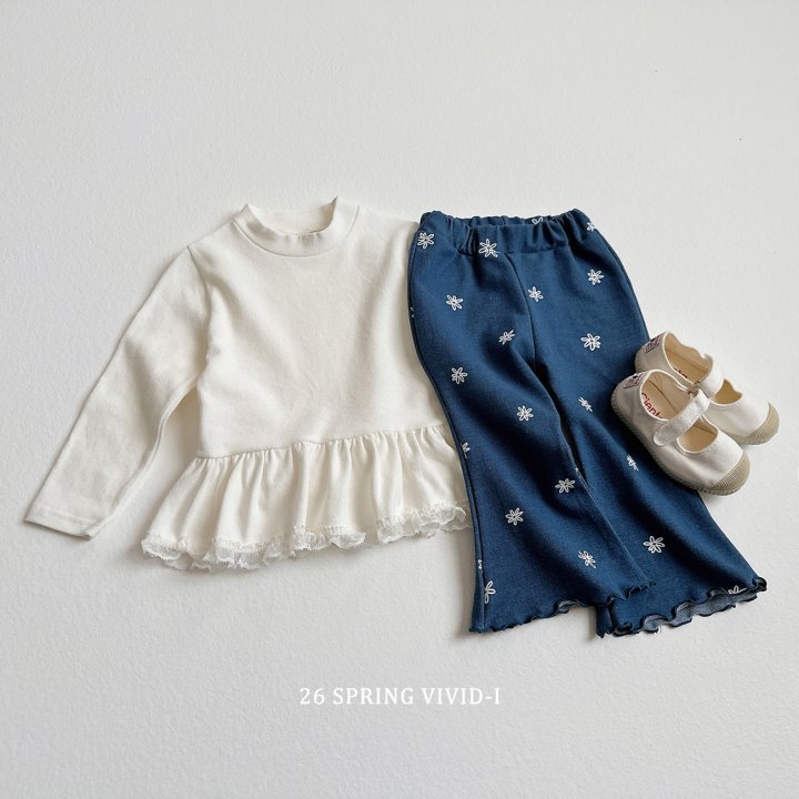 Vivid I - Korean Children Fashion - #toddlerclothing - Denim Stretch Bootcut Pants - 11