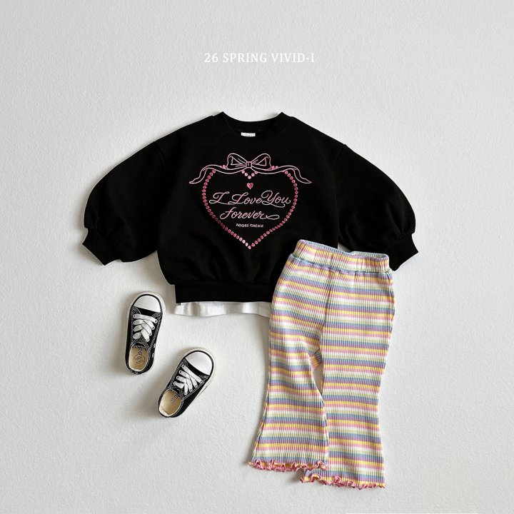 Vivid I - Korean Children Fashion - #toddlerclothing - Rainbow Bootcut Pants - 10