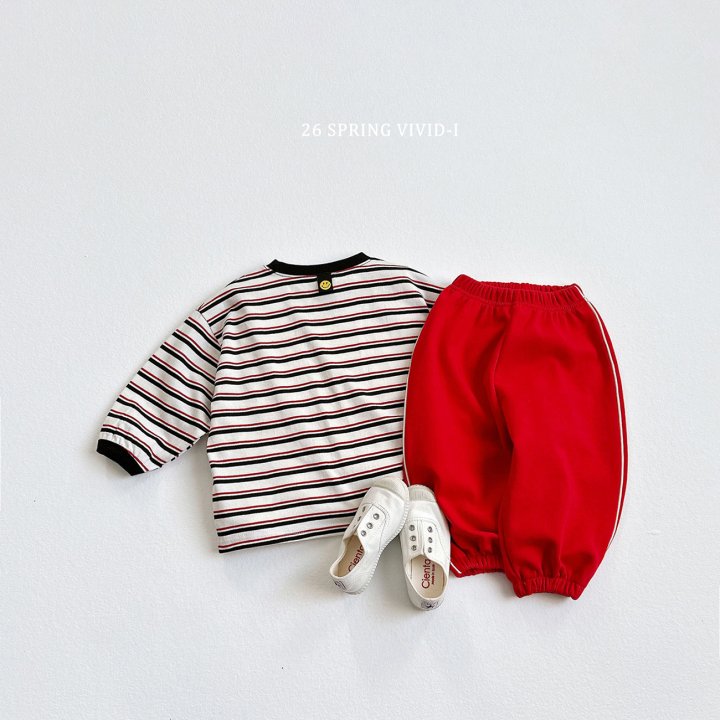 Vivid I - Korean Children Fashion - #toddlerclothing - Stripe Point Jogger Pants - 5