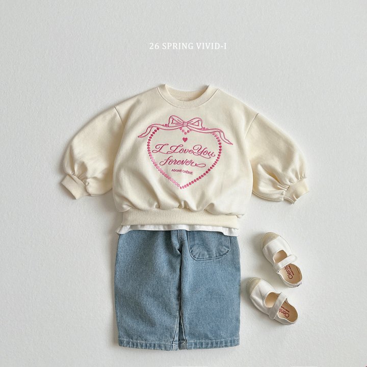 Vivid I - Korean Children Fashion - #toddlerclothing - Ribbon Heart Bootcut Set - 7