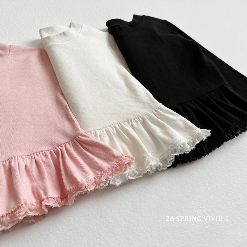 Vivid I - Korean Children Fashion - #toddlerclothing - Frill Lace Tee - 12