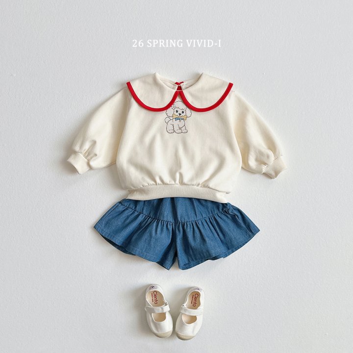 Vivid I - Korean Children Fashion - #toddlerclothing - Poodle Big Collar Sweatshirt - 8