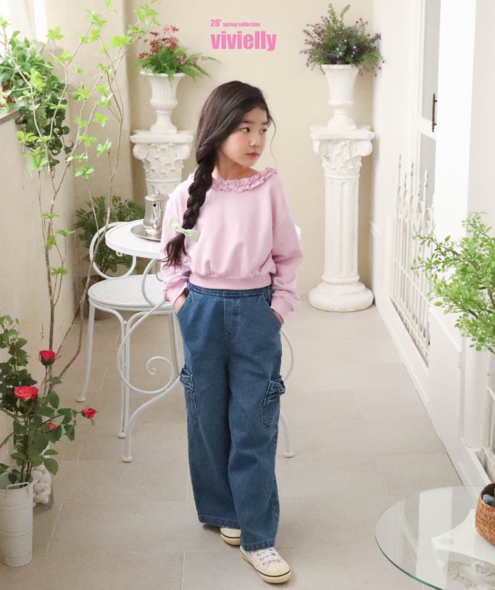Vivielly - Korean Children Fashion - #childrensboutique - Linda Frill Sweatshirt - 8