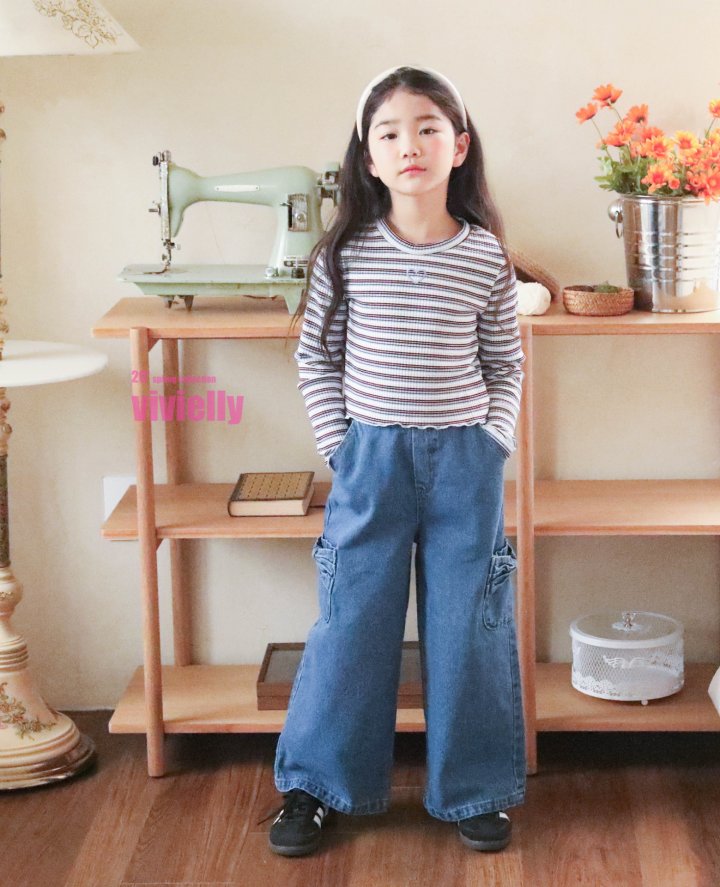 Vivielly - Korean Children Fashion - #childrensboutique - Jelly Stripe Tee - 7