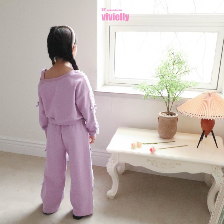 Vivielly - Korean Children Fashion - #childrensboutique - Luna Lace Sweatshirt - 4