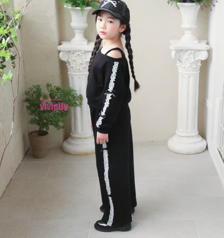 Vivielly - Korean Children Fashion - #designkidswear - Luna Lace Pants - 12