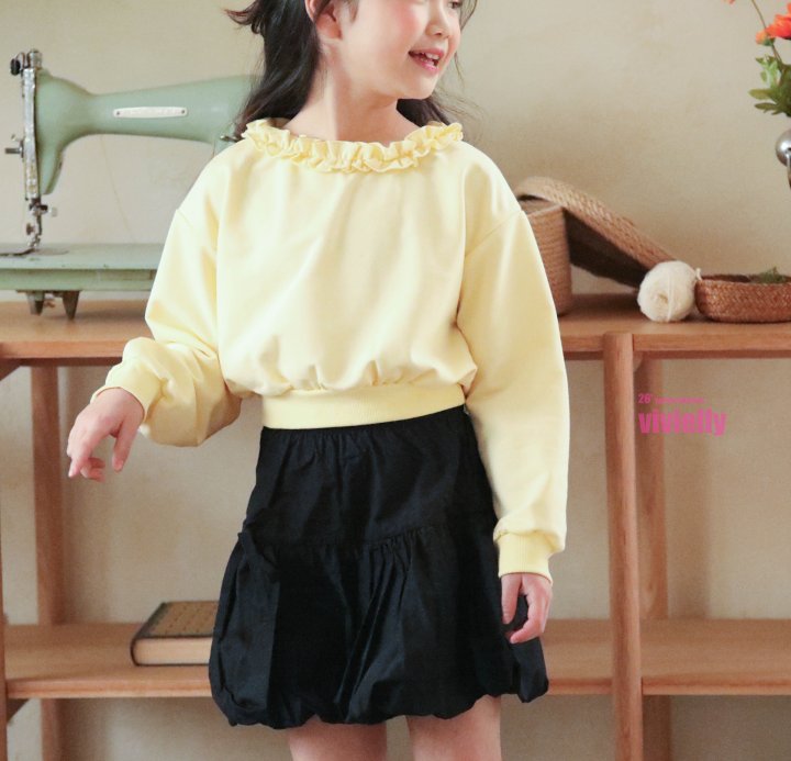 Vivielly - Korean Children Fashion - #discoveringself - Linda Frill Sweatshirt - 10