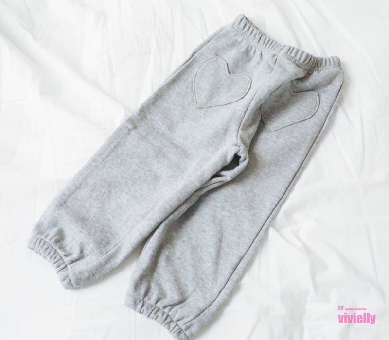 Vivielly - Korean Children Fashion - #discoveringself - Heart Jogger Pants - 3