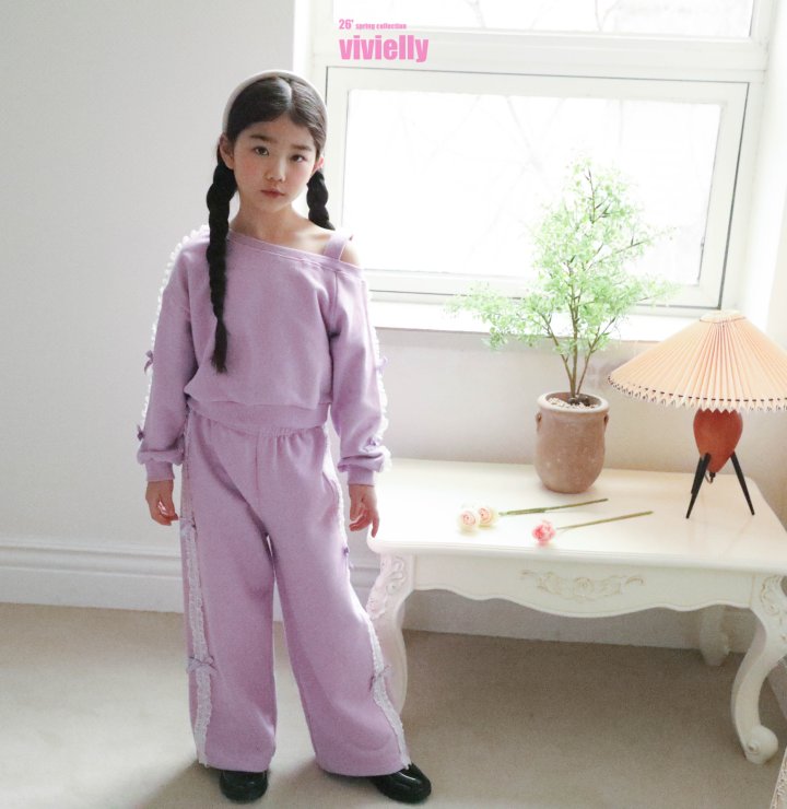 Vivielly - Korean Children Fashion - #fashionkids - Luna Lace Sweatshirt - 6