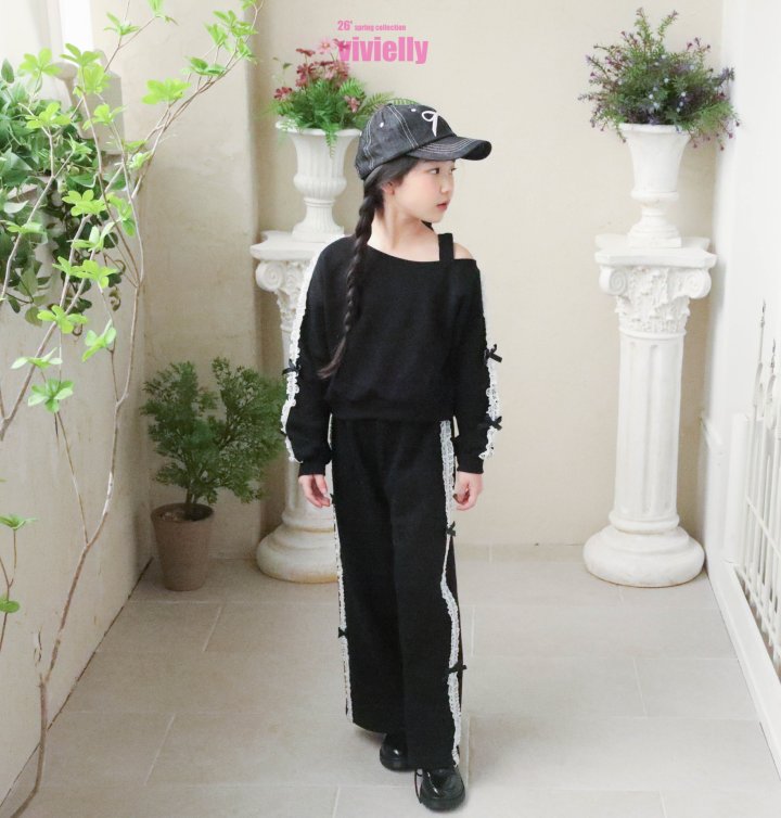 Vivielly - Korean Children Fashion - #magicofchildhood - Luna Lace Sweatshirt - 12