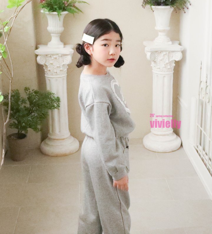Vivielly - Korean Children Fashion - #minifashionista - Heart Jogger Pants - 11