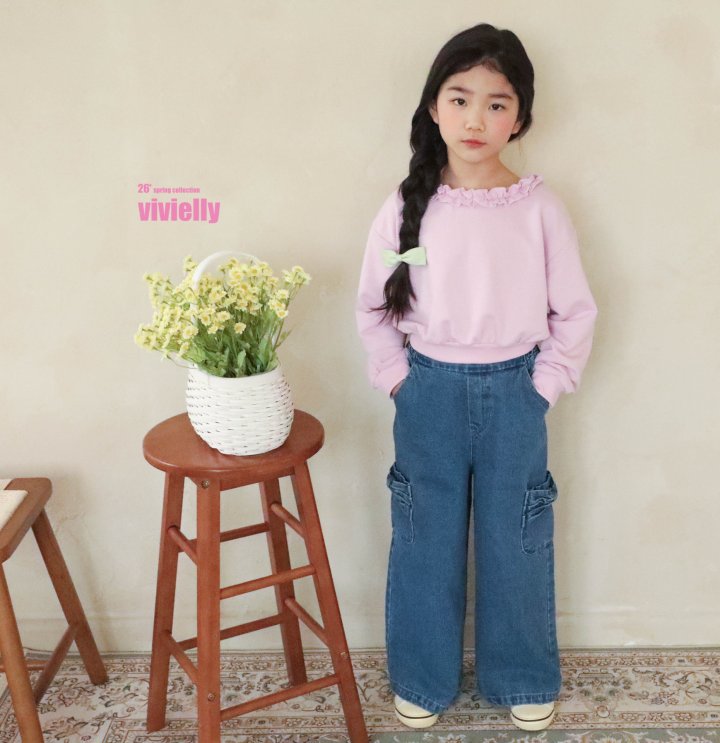 Vivielly - Korean Children Fashion - #stylishchildhood - Linda Frill Sweatshirt - 6