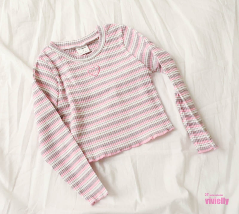 Vivielly - Korean Children Fashion - #todddlerfashion - Jelly Stripe Tee - 3