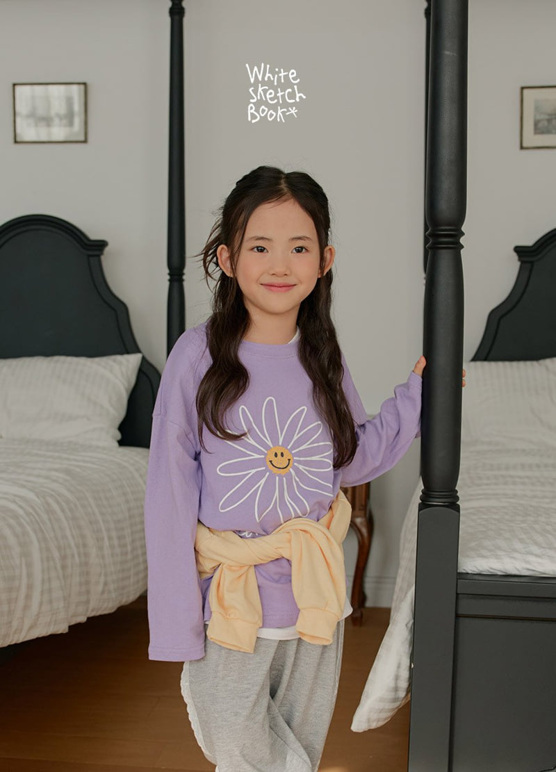 Whitesketchbook - Korean Children Fashion - #kidsstore - Flower Smile Tee - 5