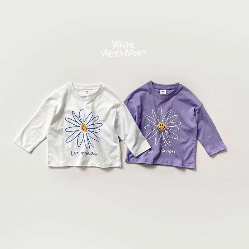 Whitesketchbook - Korean Children Fashion - #littlefashionista - Flower Smile Tee - 8
