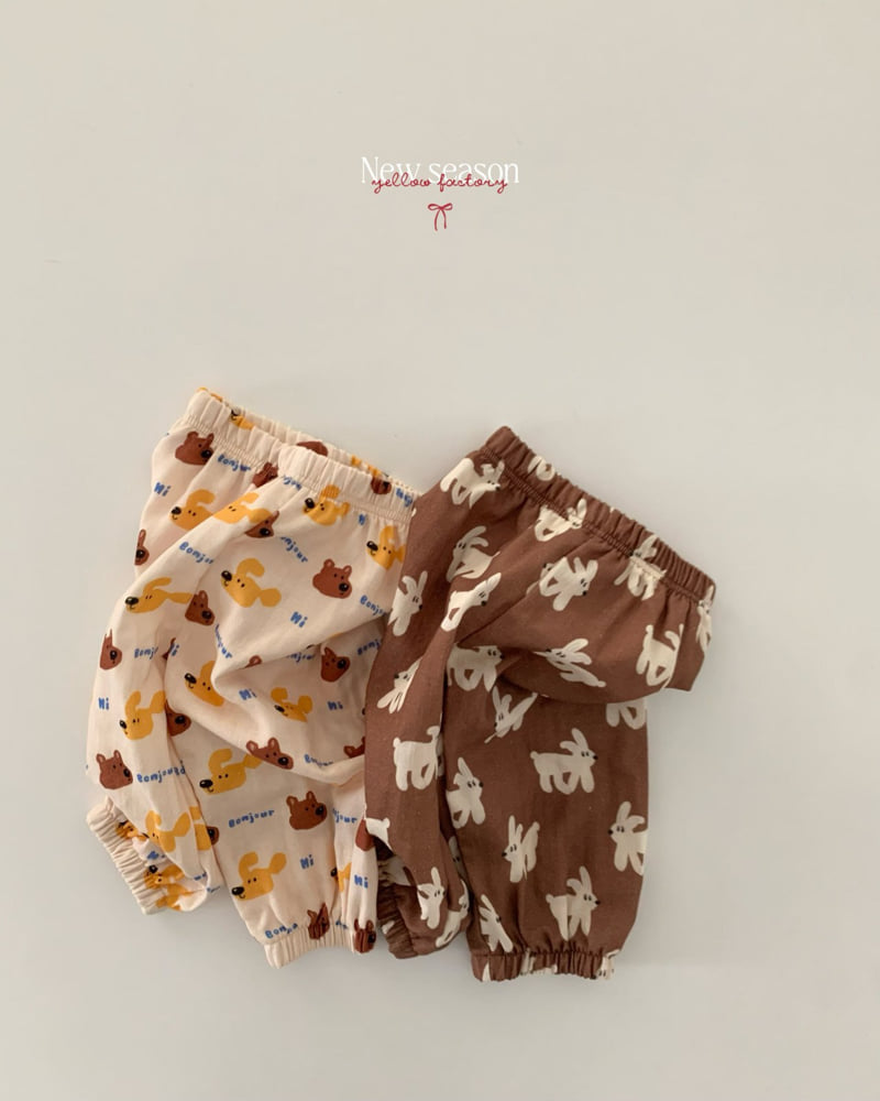Yellow Factory - Korean Children Fashion - #childrensboutique - Cute Graphic Pants - 12