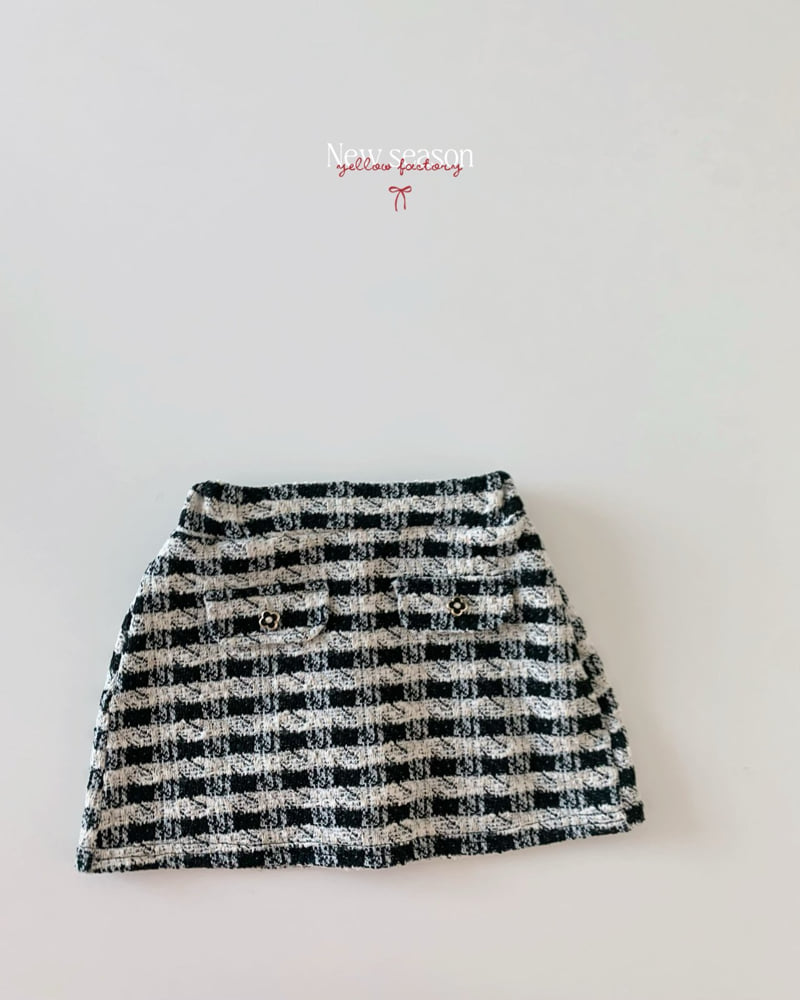 Yellow Factory - Korean Children Fashion - #designkidswear - Bloom Pocket Tweed Skirt - 8