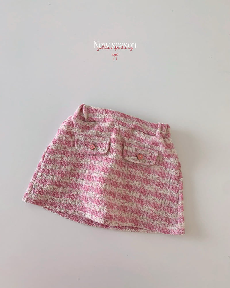 Yellow Factory - Korean Children Fashion - #discoveringself - Bloom Pocket Tweed Skirt - 9