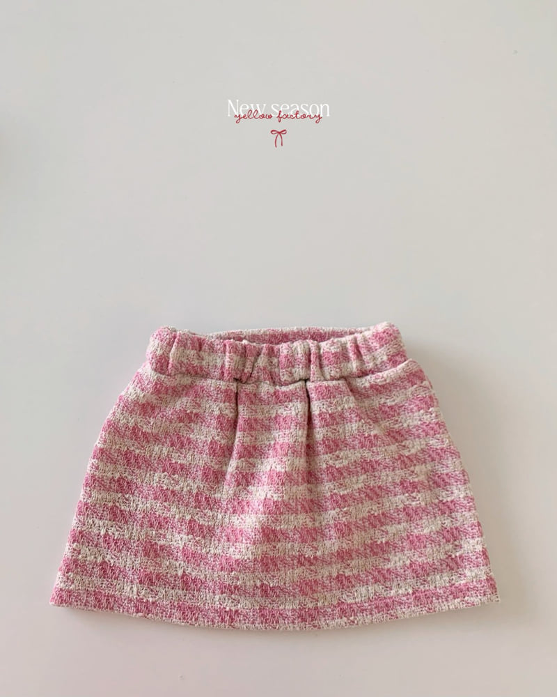 Yellow Factory - Korean Children Fashion - #fashionkids - Bloom Pocket Tweed Skirt - 10