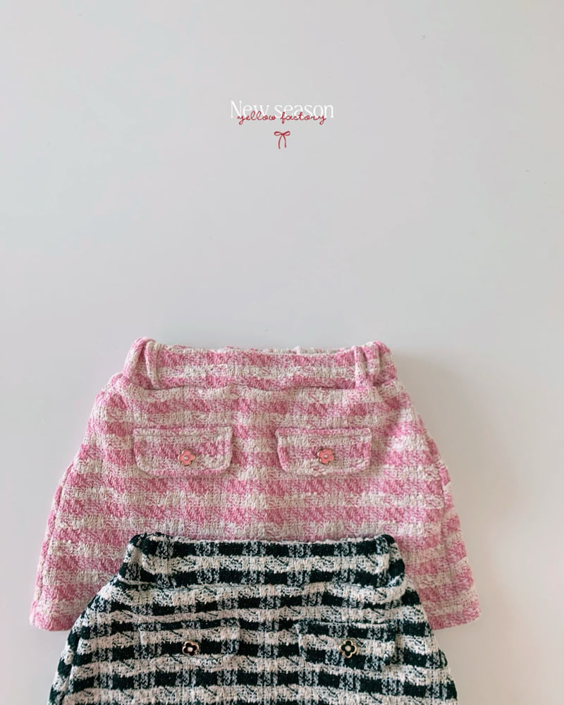 Yellow Factory - Korean Children Fashion - #kidsshorts - Bloom Pocket Tweed Skirt - 11