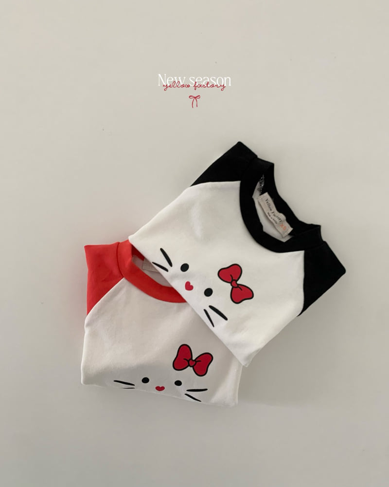 Yellow Factory - Korean Children Fashion - #kidsshorts - New Kitty Tee - 9