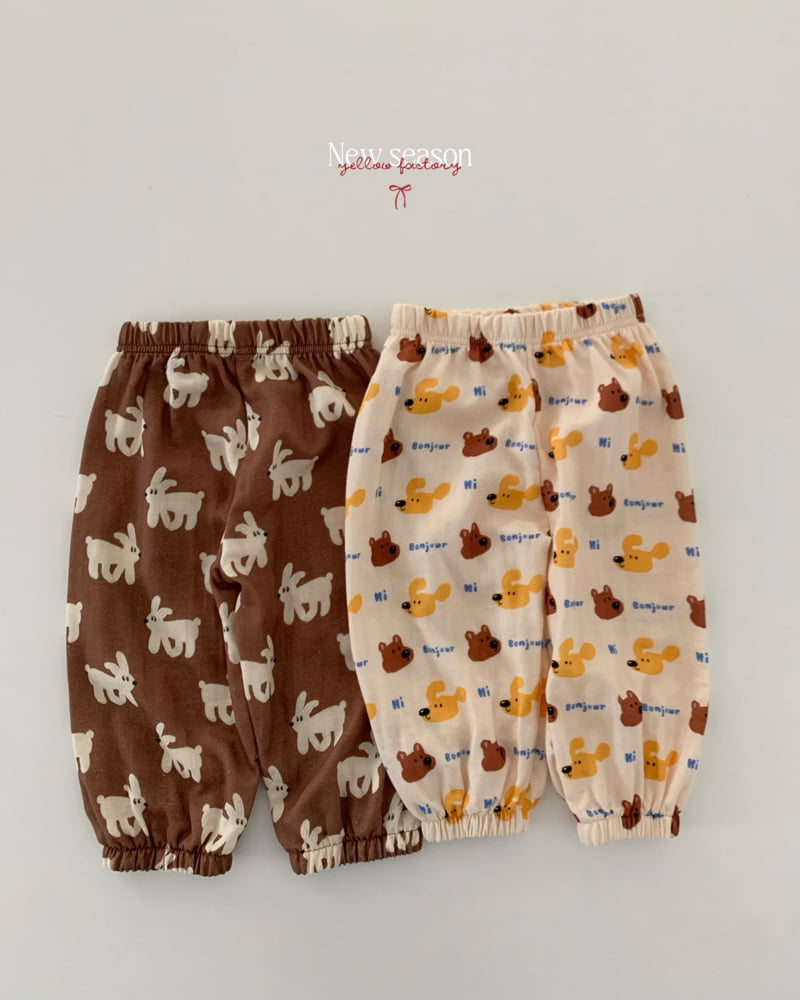 Yellow Factory - Korean Children Fashion - #kidsstore - Cute Graphic Pants - 3