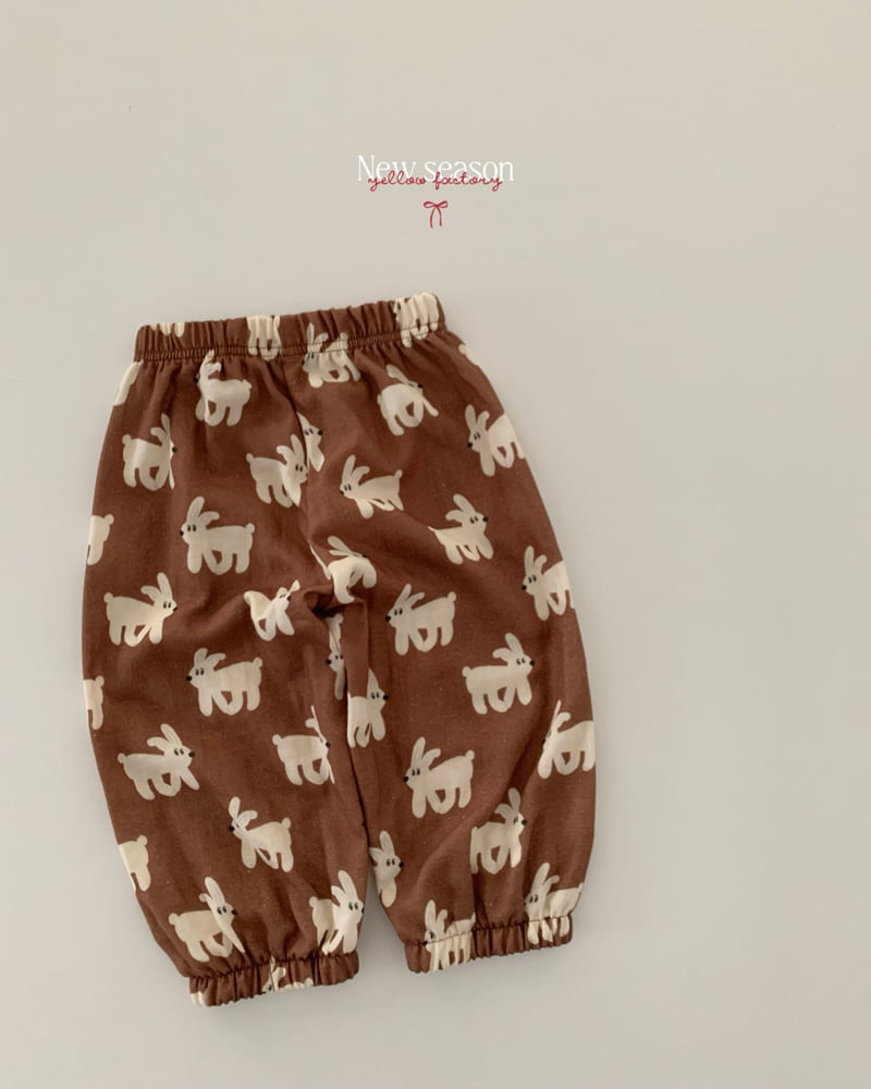 Yellow Factory - Korean Children Fashion - #kidsstore - Cute Graphic Pants - 4
